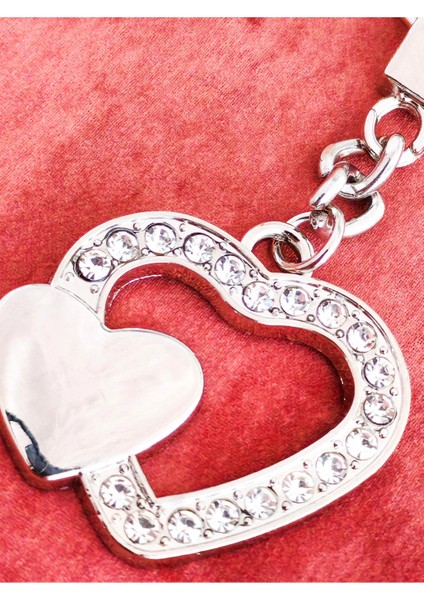 Taşlarla Süslü Kalp Metal Anahtarlık fırsatları