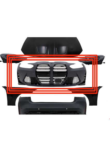 3 Serisi G20-G80 M3 Dönüşüm Içın Ön Tampon Seti (Panjurlu) 2020 Sonrası Uyumlu