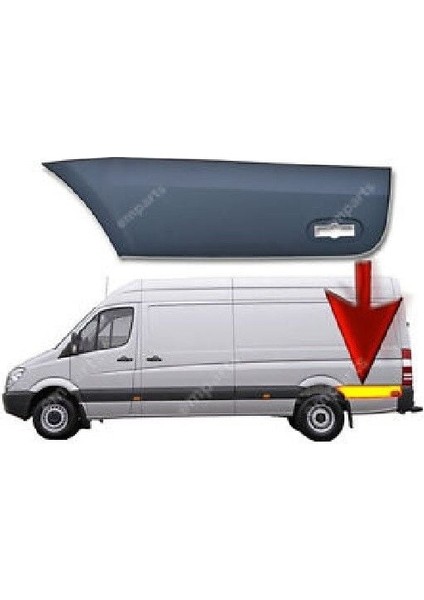 Crafter Sprinter Sol Arka Çamurluk Kaplama 2006 Sonrası Uyumlu