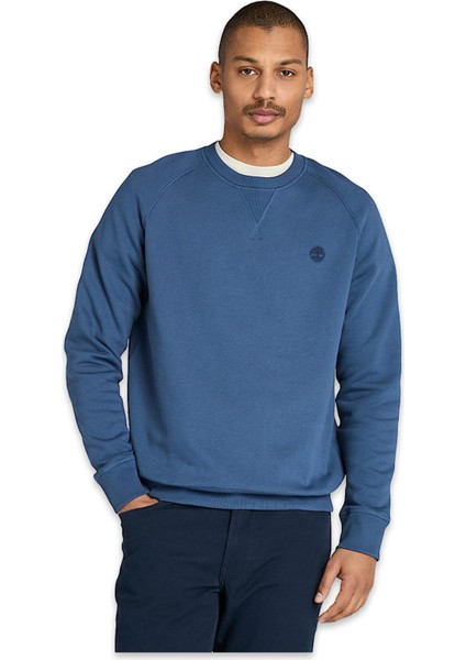 TB0A2BNK Ls Exeter River Basic Brushed Mavi Erkek Sweatshirt