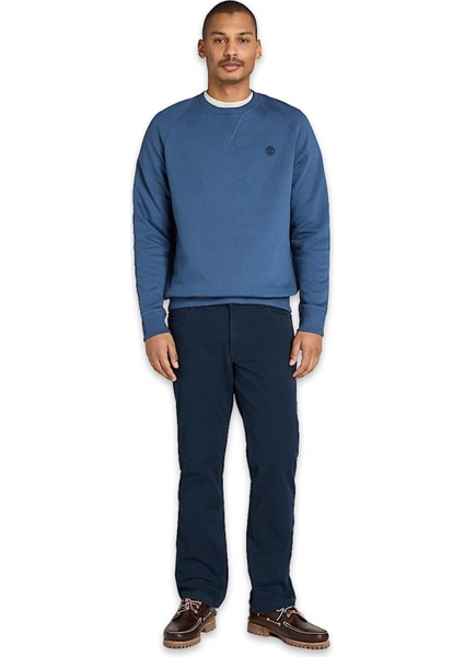 TB0A2BNK Ls Exeter River Basic Brushed Mavi Erkek Sweatshirt modelleri