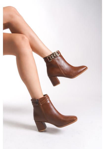 Kadın Zincir Detaylı Topuklu Bot 00121060