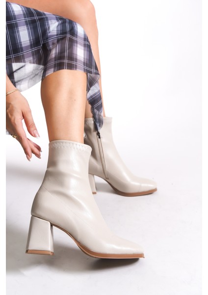 Neritarzah Kadın Topuklu Streç Bot 0012811