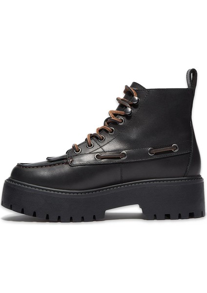 TB0A27YZ Stone Street Mid Lace Up Boot Siyah Kadın Bot modelleri
