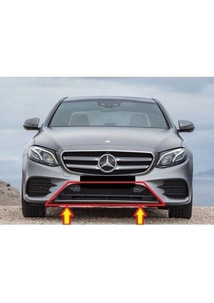 Mercedes-Benz E-Class W213 Ön Tampon Orta Izgara (Amg) 2016 Sonrası Uyumlu