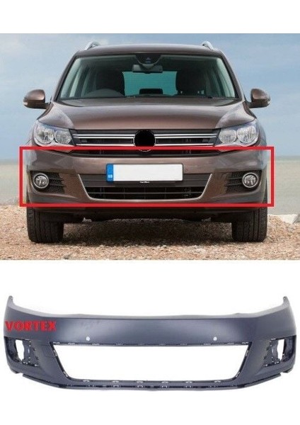 Tiguan Ön Tampon (Düz) 2012 Sonrası Uyumlu