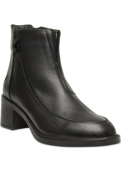 D25KB-1910 Günlük Topuklu Siyah Kadın Bot