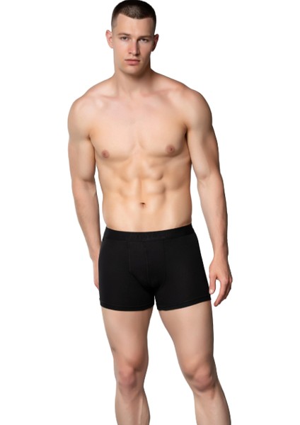 Erkek Boxer Gümüş 3'lü Paket %95 Pamuk %5 Elastan