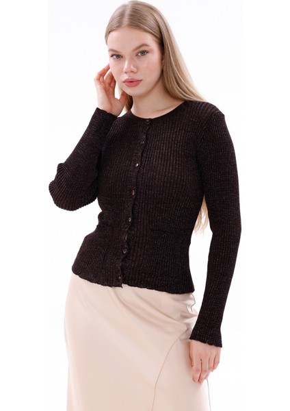 Önden Düğmeli Ince Simli Triko Hırka fırsatları