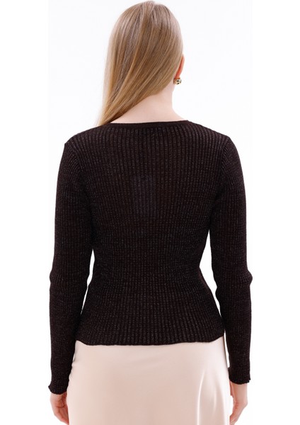 Önden Düğmeli Ince Simli Triko Hırka