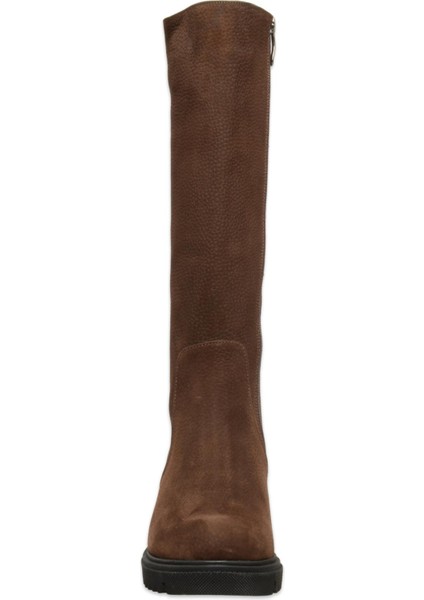 D25KC-2330 Kalin Topuklu Günlük Kahverengi Kadın Çizme modelleri