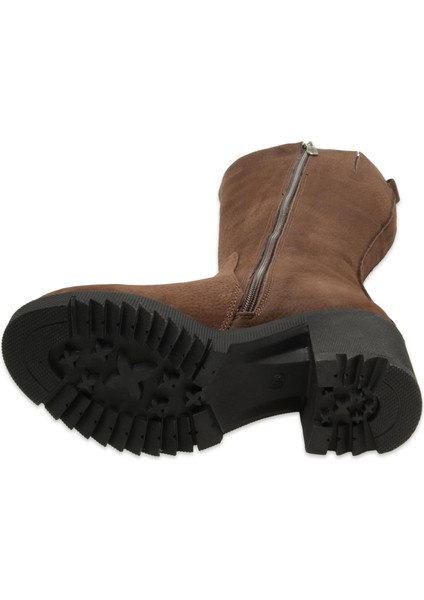 D25KC-2330 Kalin Topuklu Günlük Kahverengi Kadın Çizme indirimleri