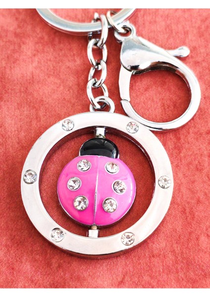 Ortası Hareketli Uğur Böceği Halka Metal Anahtarlık modelleri