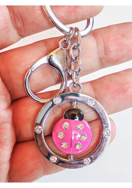 Ortası Hareketli Uğur Böceği Halka Metal Anahtarlık fırsatları