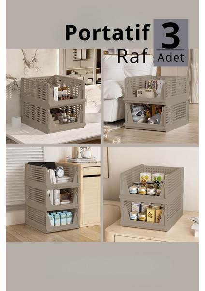 Mithra Life 3 Lü Kayar Raf Organizer – Bej Rengi Dolap Içi Kıyafet, Aksesuar Düzenleyici MIT1259 fiyatları