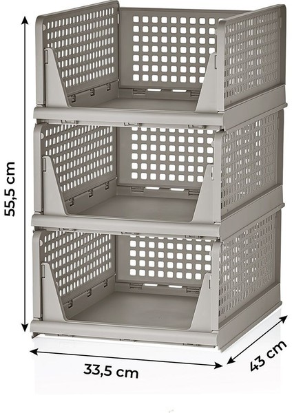 Mithra Life 3 Lü Kayar Raf Organizer – Bej Rengi Dolap Içi Kıyafet, Aksesuar Düzenleyici MIT1259 indirimleri