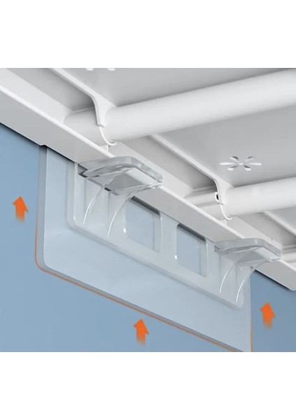 Dolap Içi Raflar Için 4'lü Plastik Güçlü Yapışkanlı Raf Destek Aparatı