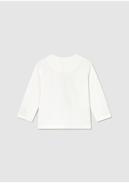 1-4 Yaş Arası Ayıcık Uzun Kol Bluz - Krem modelleri