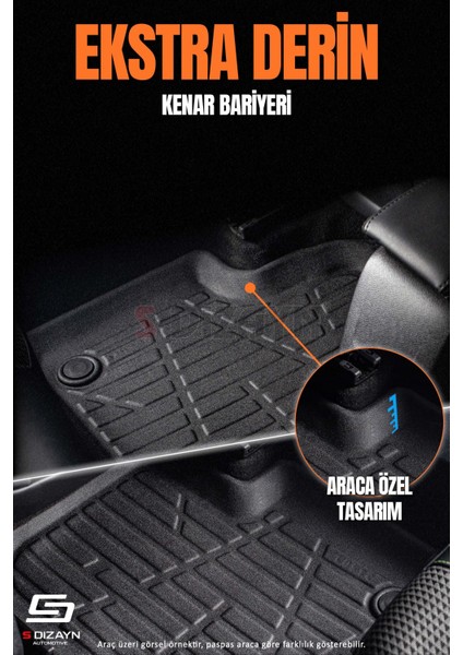 Kia Rio 3D Pro Havuzlu Paspas 2017-2023 A+ Kalite fiyatları