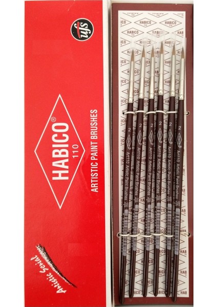 Habico 110 Samur Kılı Sulu ve Akrilik Boya Fırçası tezhip, minyatür-No:2 modelleri