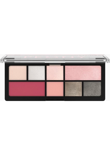 Catrıce The Soft Peony Far Paleti, 8 Renk, Pembe Tonları, Mat, Işıltılı, Simli, Vegan