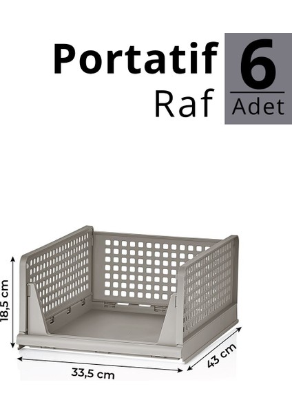 Mithra Life 6 Lı Kayar Raf Organizer – Bej Rengi Dolap Içi Kıyafet, Aksesuar Düzenleyici MIT1260 fırsatları