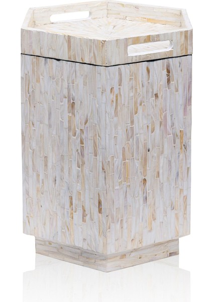 Sedef Tabure Yan Sehpa 38X33X47 cm TLC0131