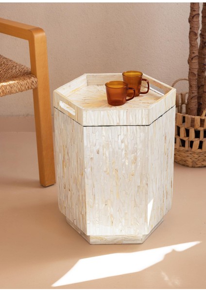 Sedef Tabure Yan Sehpa 38X33X47 cm TLC0131 modelleri