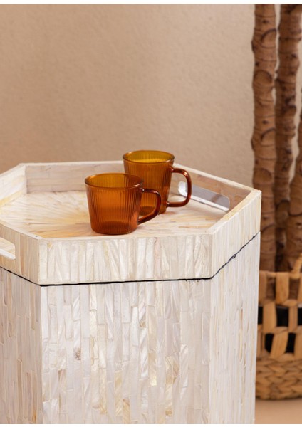 Sedef Tabure Yan Sehpa 38X33X47 cm TLC0131 indirimleri