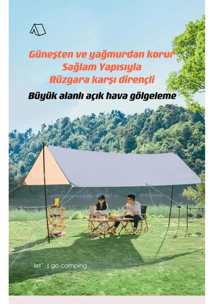 Glamping 500*300 cm Tarp Güneş ve Rüzgar Koruma Tentesi fiyatları