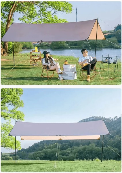 Glamping 500*300 cm Tarp Güneş ve Rüzgar Koruma Tentesi