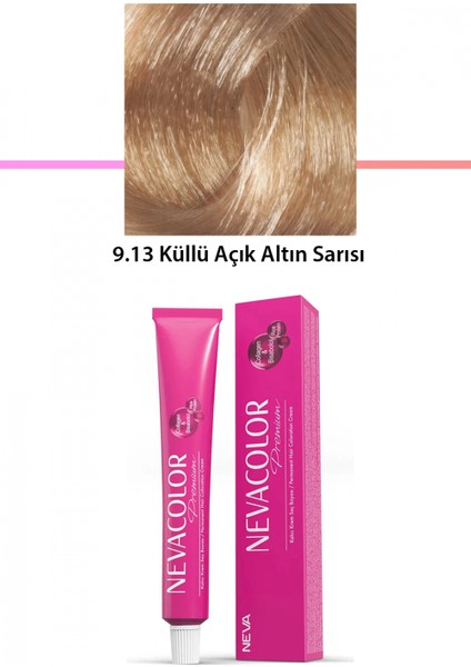 Premium 9.13 Küllü Açık Altın Sarısı - Kalıcı Krem Saç Boyası 50 G Tüp