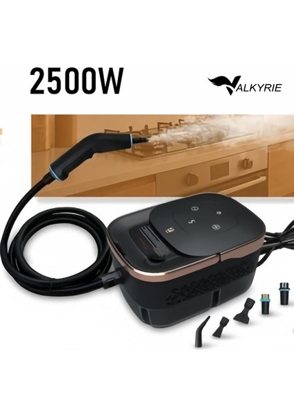 2500W Yüksek Basınçlı Buharlı Temizleyici 6 Kademeli Güç Ayarı 10 Farklı Başlık Çok Fonksiyonlu Temizlik Makinesi