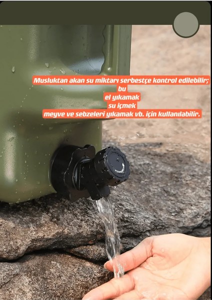 Açık Su Konteyneri Piknik Kamp Içme Kova Depolama Taşıyıcı Yeşil 18L fiyatları