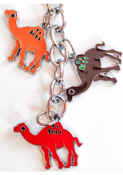 3 Farklı Deveden Oluşan Metal Anahtarlık modelleri