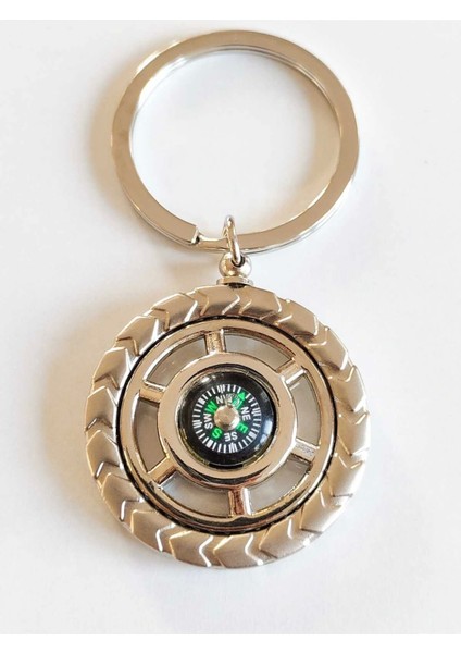 Metal Pusula Anahtarlık