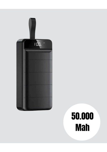 50.000 Mah Kapasiteli Powerbank – Hızlı Şarj Destekli, 4 USB Portlu, LED Işıklı Taşınabilir Enerji Deposu fiyatları