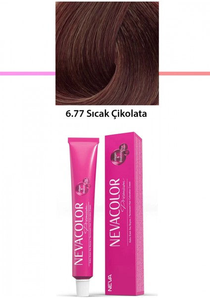 Premium 6.77 Sıcak Çikolata - Kalıcı Krem Saç Boyası 50 G Tüp