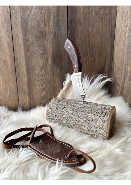 Impala Arak Boyun Bıçağı (Ceviz Kabza) - Yassı Uç