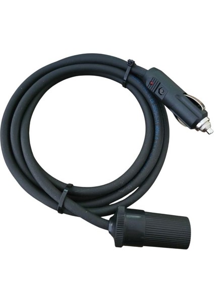 Araç Çakmaklık Uzatma Kablosu 12-24 Volt 16 Amper 2 X1,5mm Ttr Bakır 2 Mt-Siyah