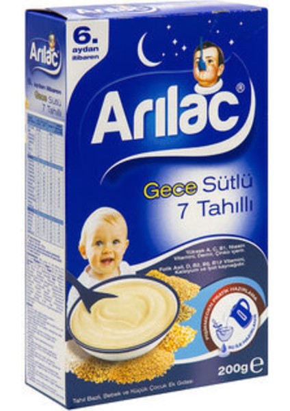 Arılac 7 Tahıllı Gece Kaşık Maması 200 Gg