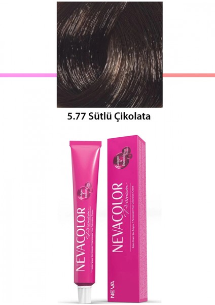 Premium 5.77 Sütlü Çikolata - Kalıcı Krem Saç Boyası 50 G Tüp