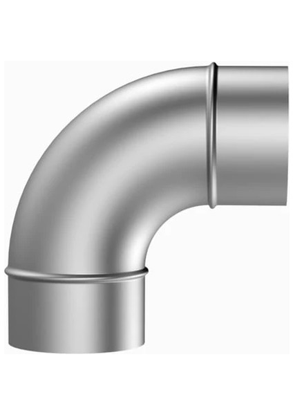 80 Çap 90 Derece Galvaniz Soba Dirseği