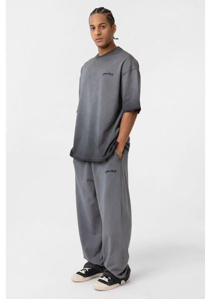 Yıkamalı Oversize Eşofman Takım Siyah fiyatları