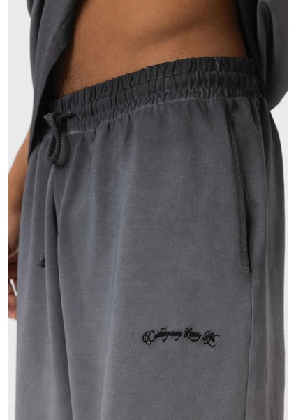 Yıkamalı Oversize Eşofman Takım Siyah fırsatları