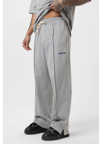 Paça Yırtmatçlı Oversize Eşofman Takım Gri fırsatları