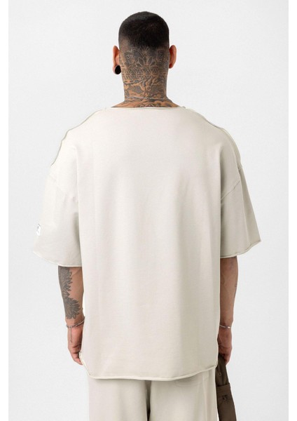 Etiket Detaylı Oversize Eşofman Takım Buz Gri modelleri