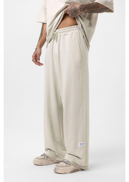 Etiket Detaylı Oversize Eşofman Takım Buz Gri indirimleri