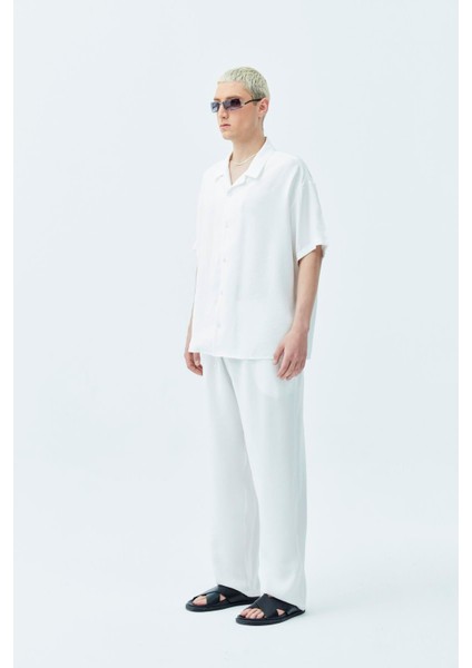 Basıc Oversize Keten Takım Ekru fırsatları