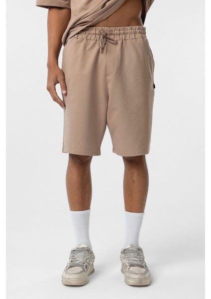 Basic Oversize Şort Takım Vizon indirimleri